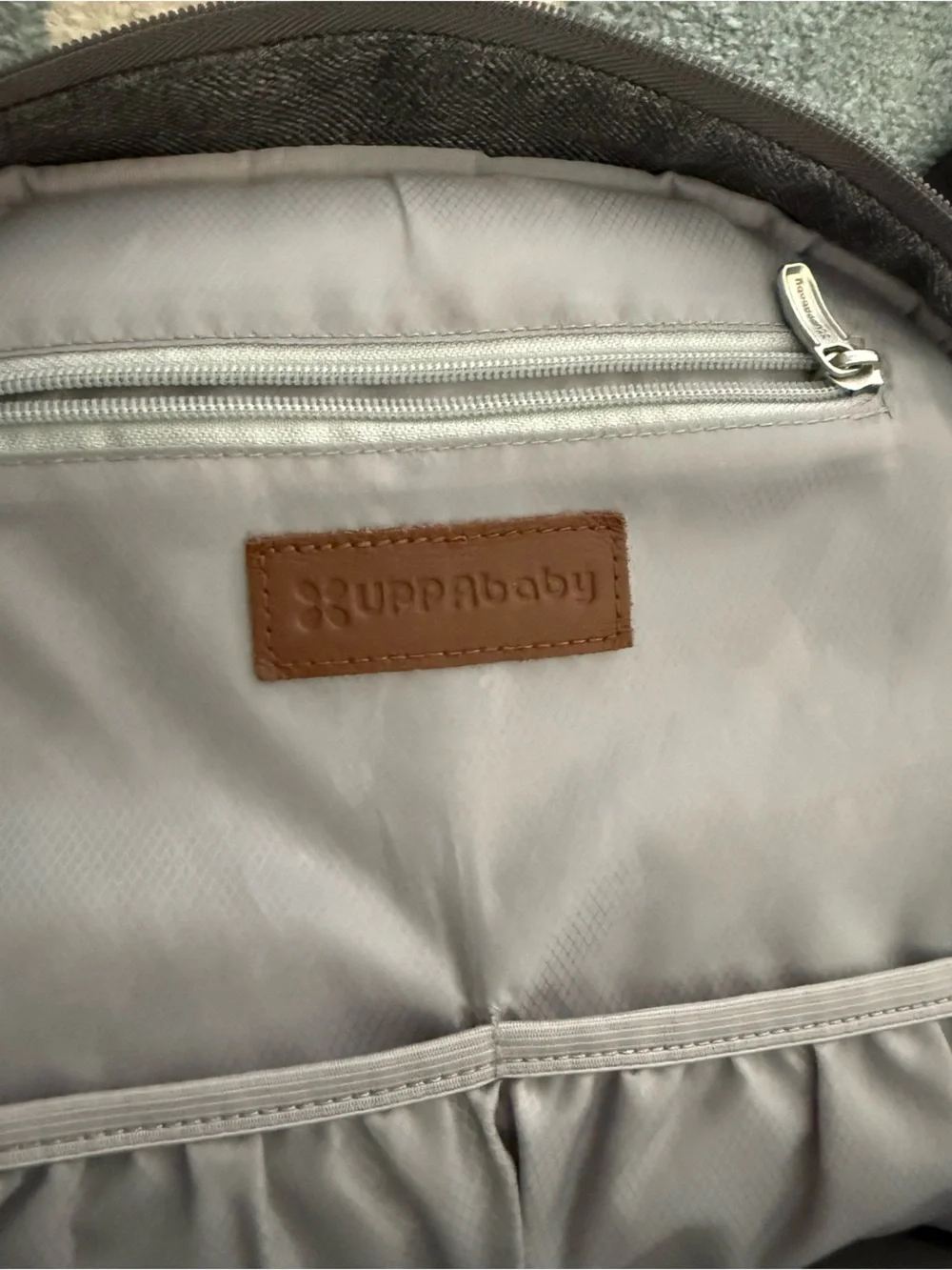 Skip Hop Gray Laptop Backpack with Leather Logo Patch